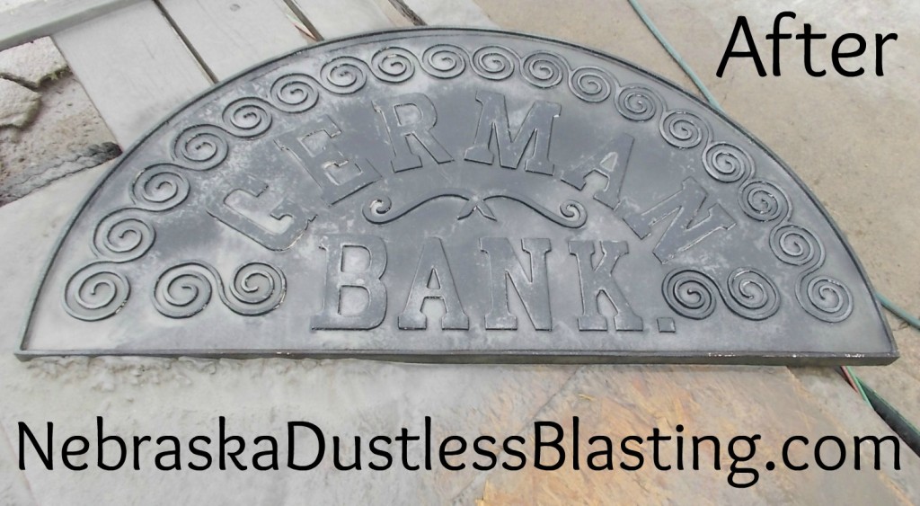 Bruning Bank Sign After Blasting